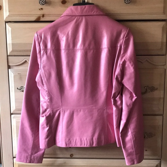 Wilsons Leather | 100% Leather Like New Maxima Pink Jacket Size Medium - Picture 2 of 11